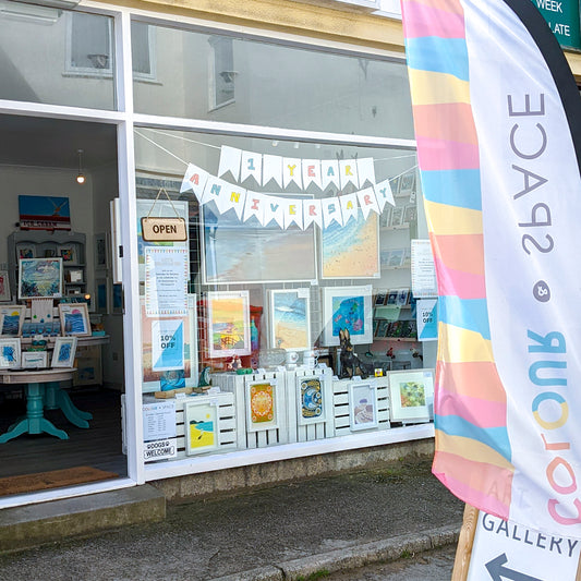 Colour and Space Gallery One Year Anniversary Perranporth