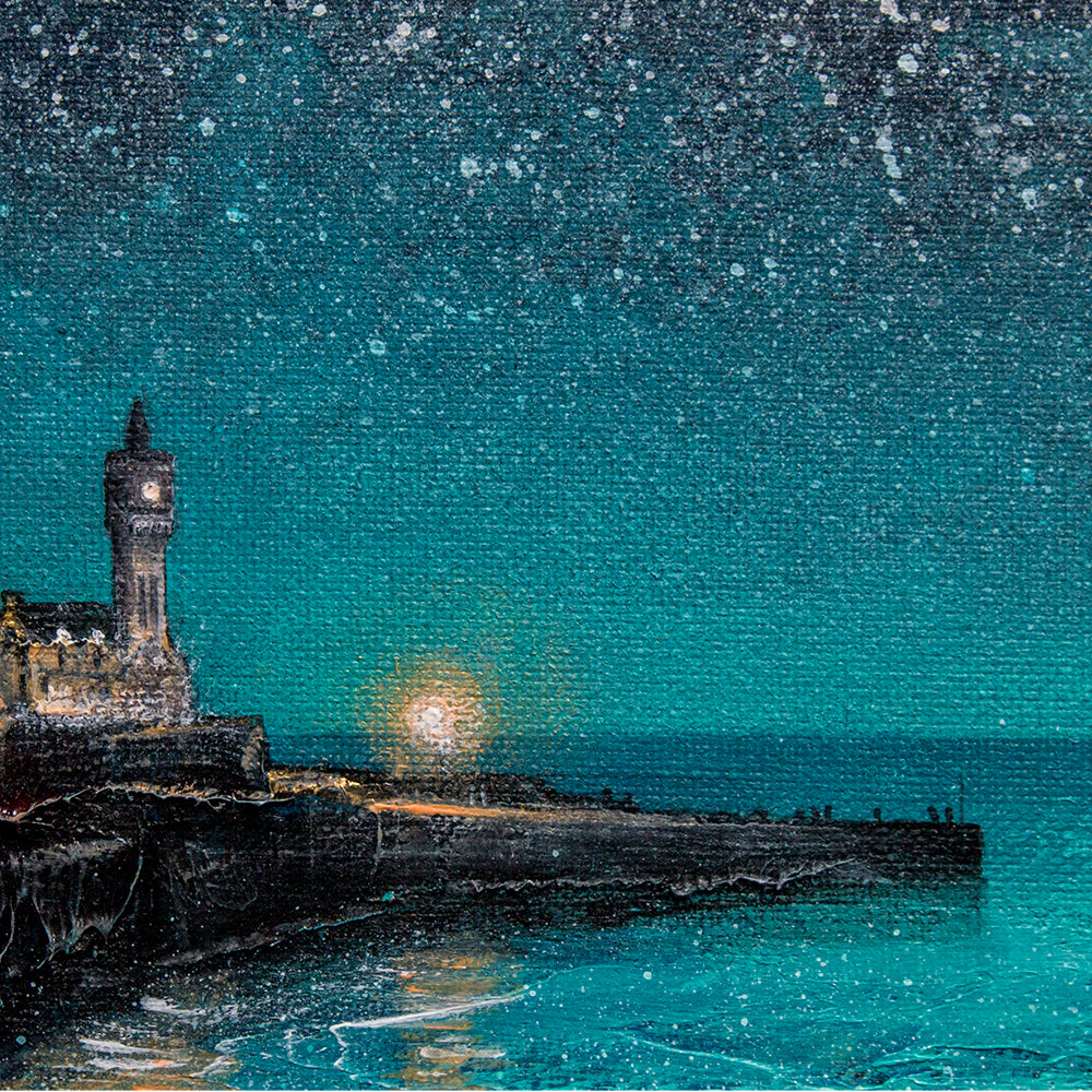 Evening Harbour Stroll, Porthleven Original Art