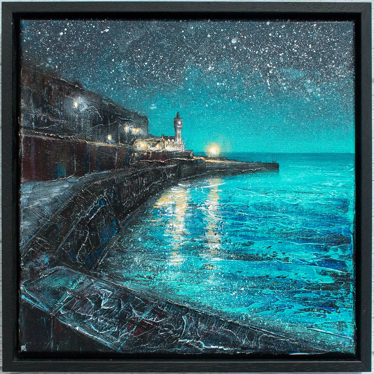 Evening Harbour Stroll, Porthleven Original Art