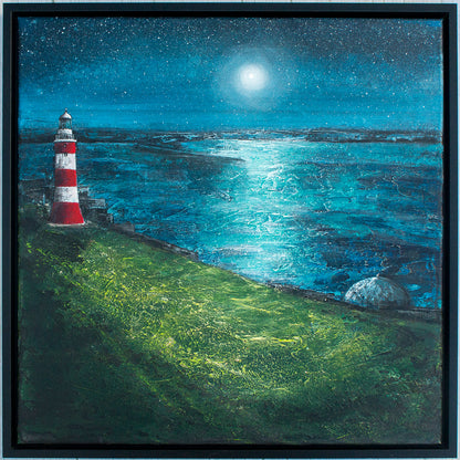 Moonlit Plymouth Hoe Original Art