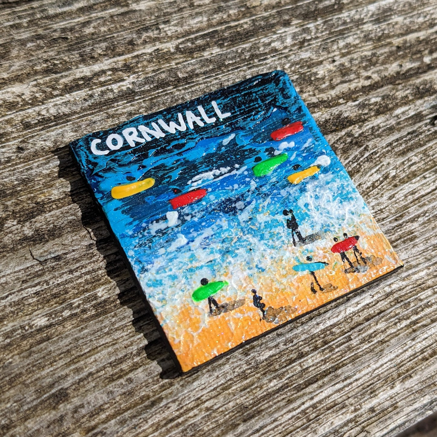 Hand Painted Fridge Magnet - Cornwall