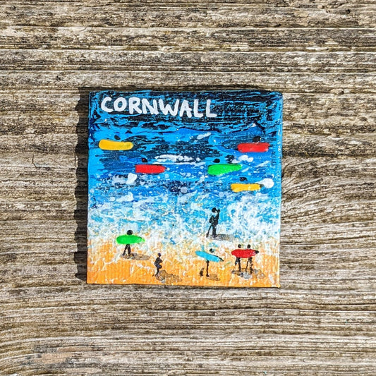 Hand Painted Fridge Magnet - Cornwall