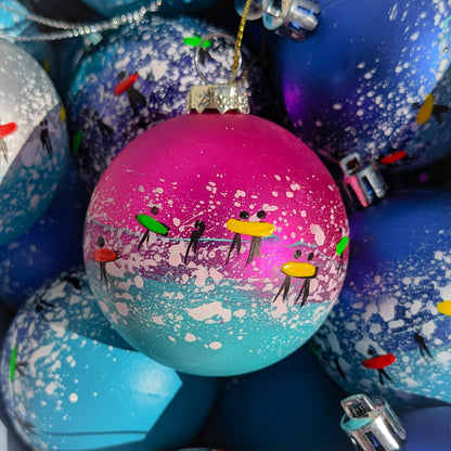 Hand Painted Bauble - Pink - Holywell Bay