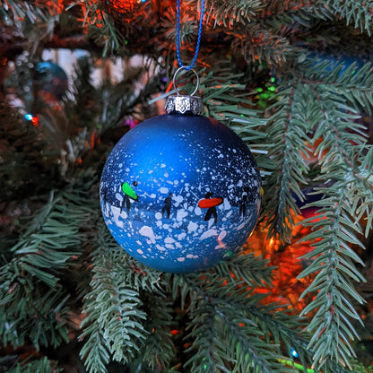 Hand Painted Bauble - Dark Blue - Holywell Bay