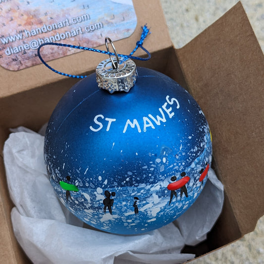 Hand Painted Bauble - St Mawes - Choose Colour