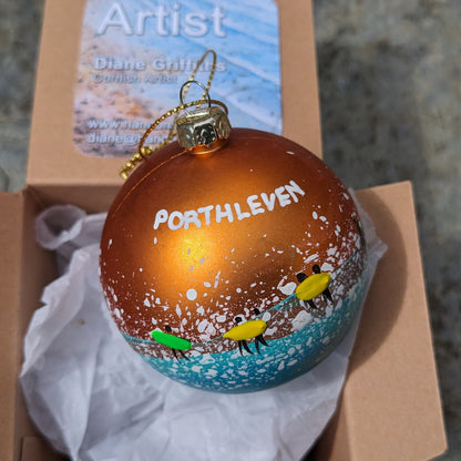 Hand Painted Bauble - Porthleven - Choose Colour