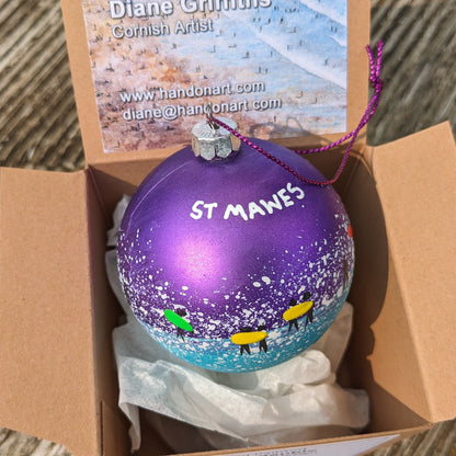 Hand Painted Bauble - St Mawes - Choose Colour