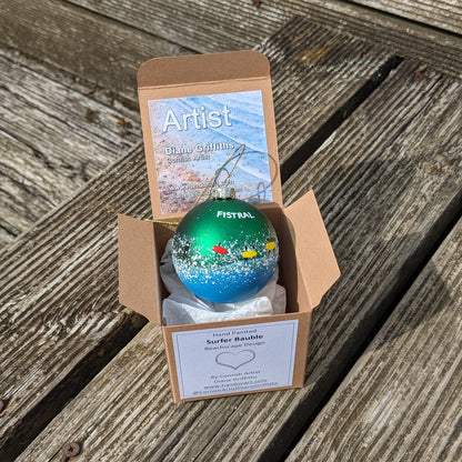 Hand Painted Bauble - Green - Fistral