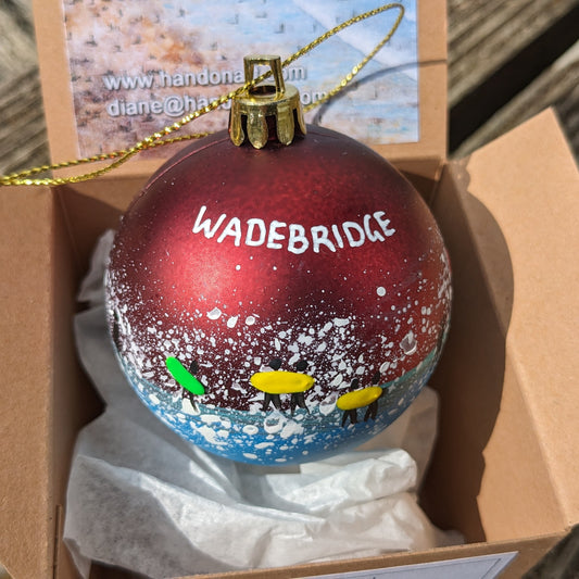 Hand Painted Bauble - Red - Wadebridge