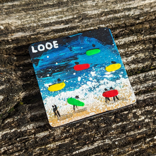 Hand Painted Fridge Magnet - Looe