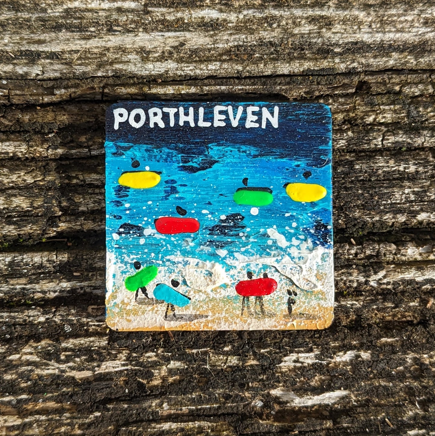 Hand Painted Fridge Magnet - Porthleven