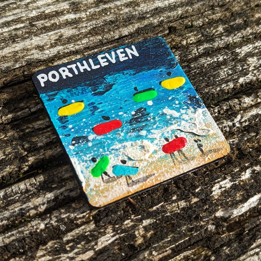 Hand Painted Fridge Magnet - Porthleven