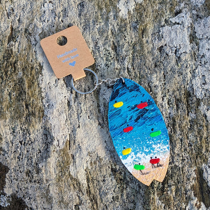 Hand Painted Surfboard Keyring