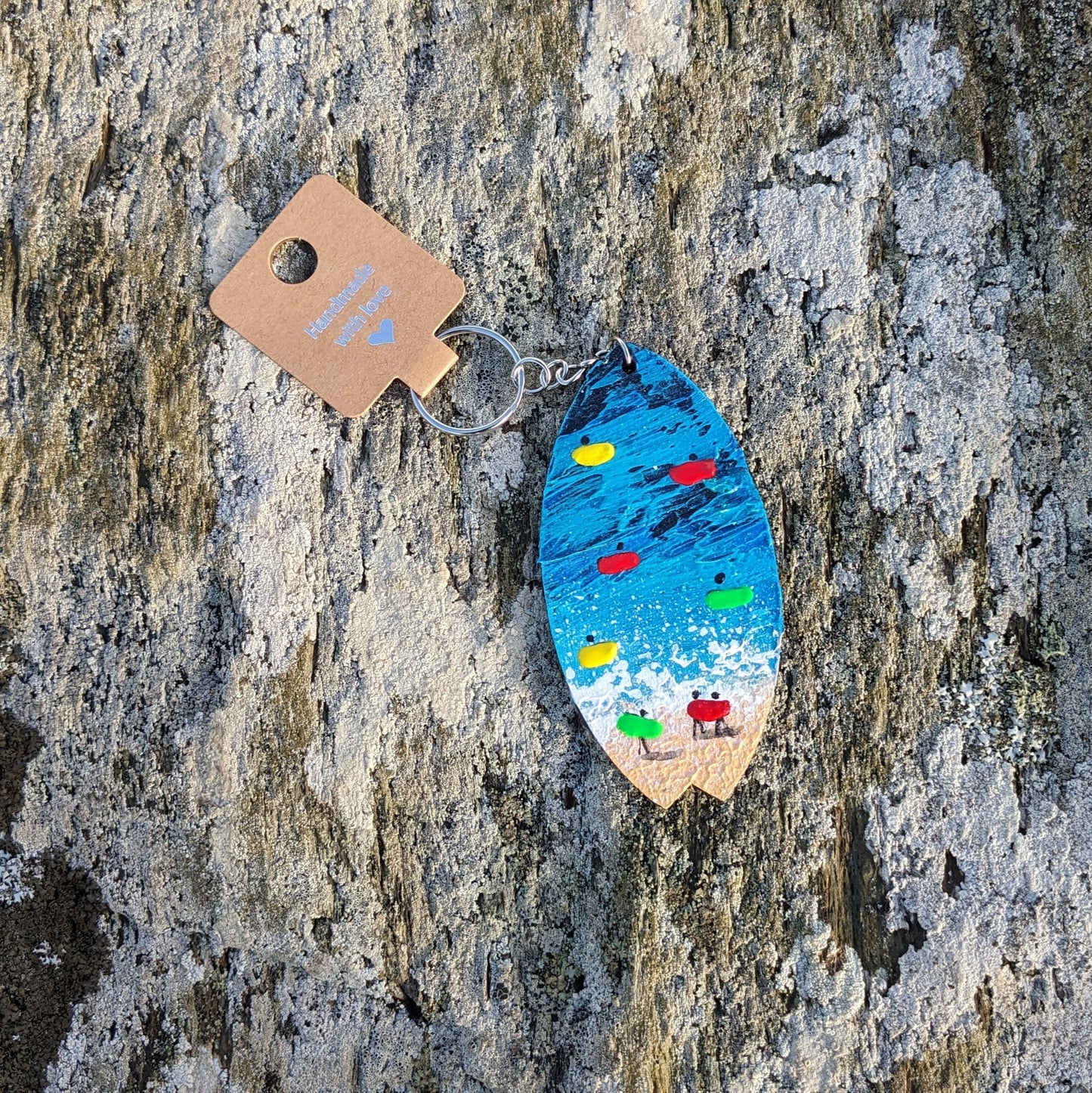 Hand Painted Surfboard Keyring