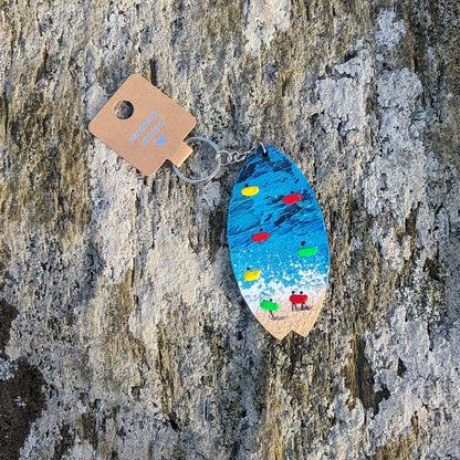 Hand Painted Surfboard Keyring