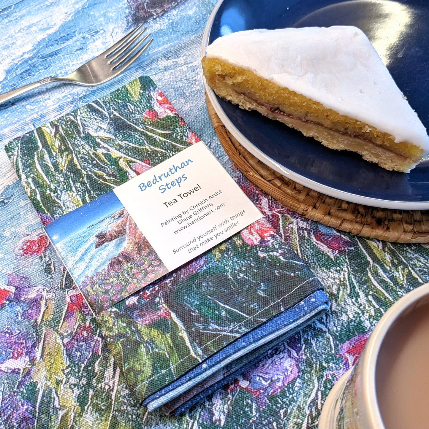 Peace at Bedruthan Steps Tea Towel