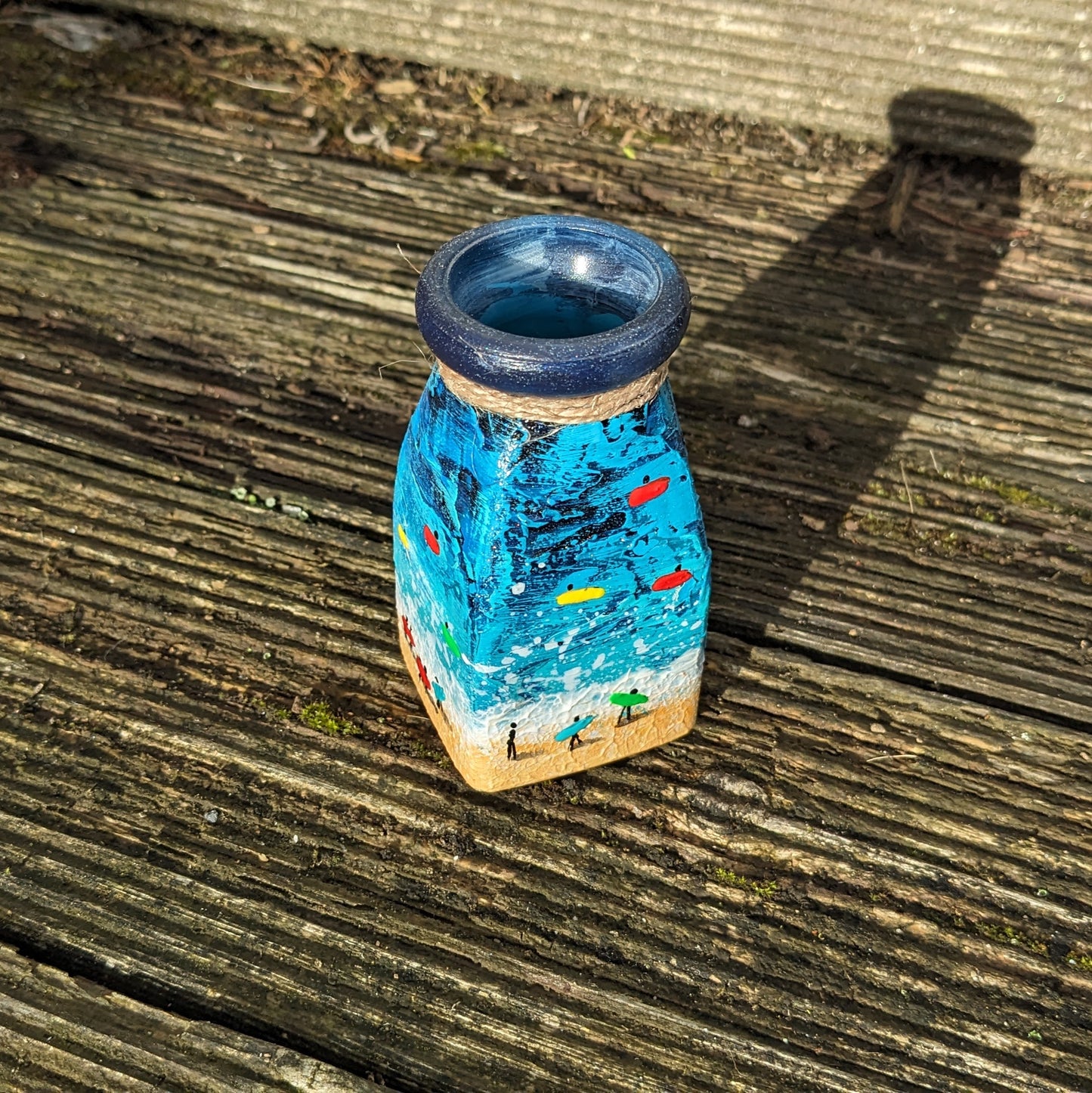 Hand Painted Milk Bottle