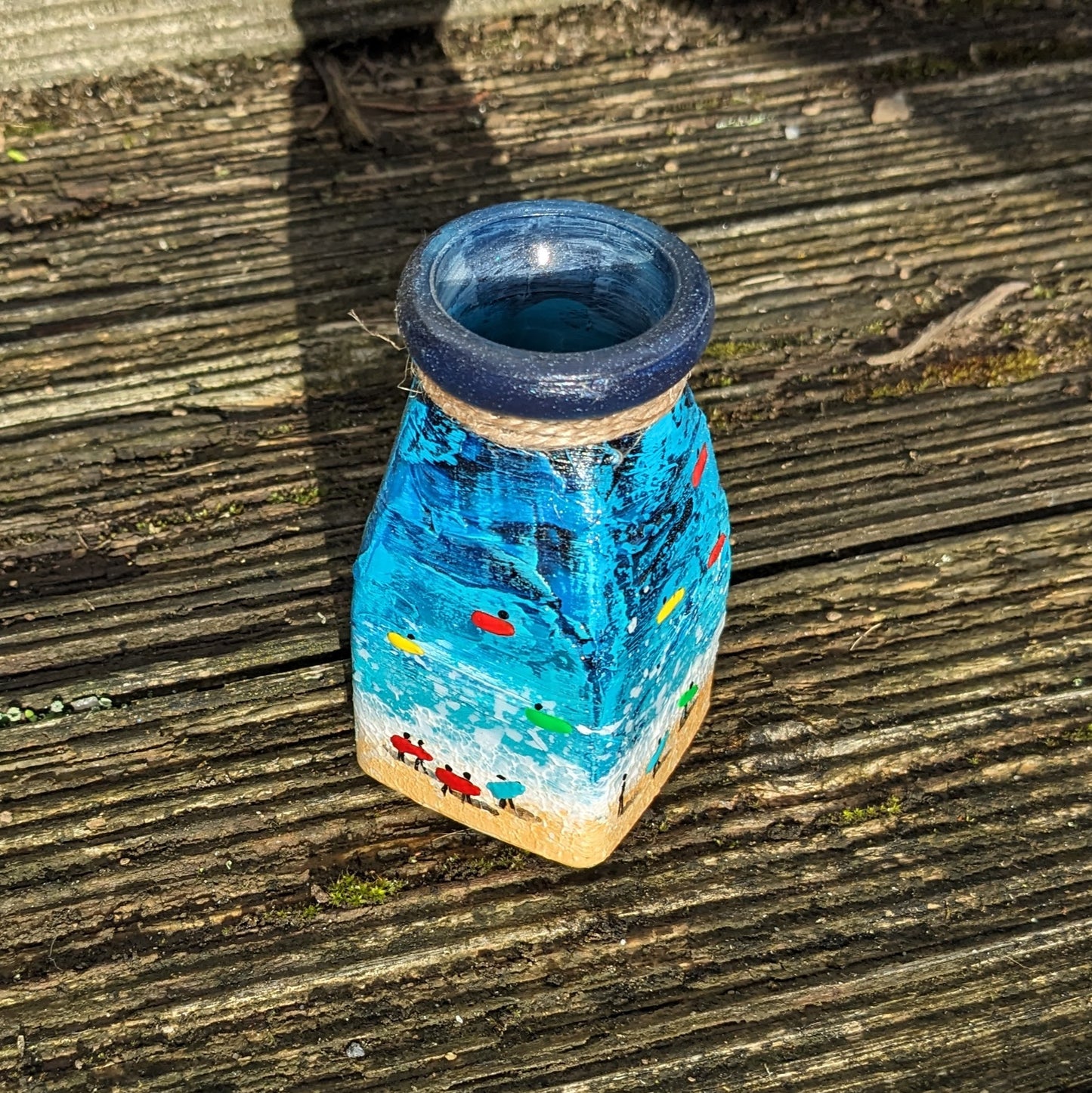 Hand Painted Milk Bottle