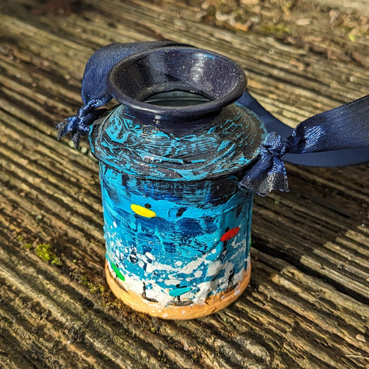 Hand Painted Small Milk Churn