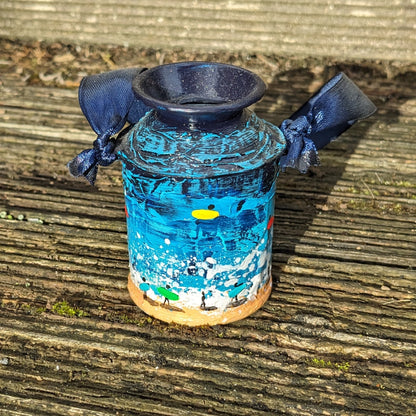 Hand Painted Small Milk Churn