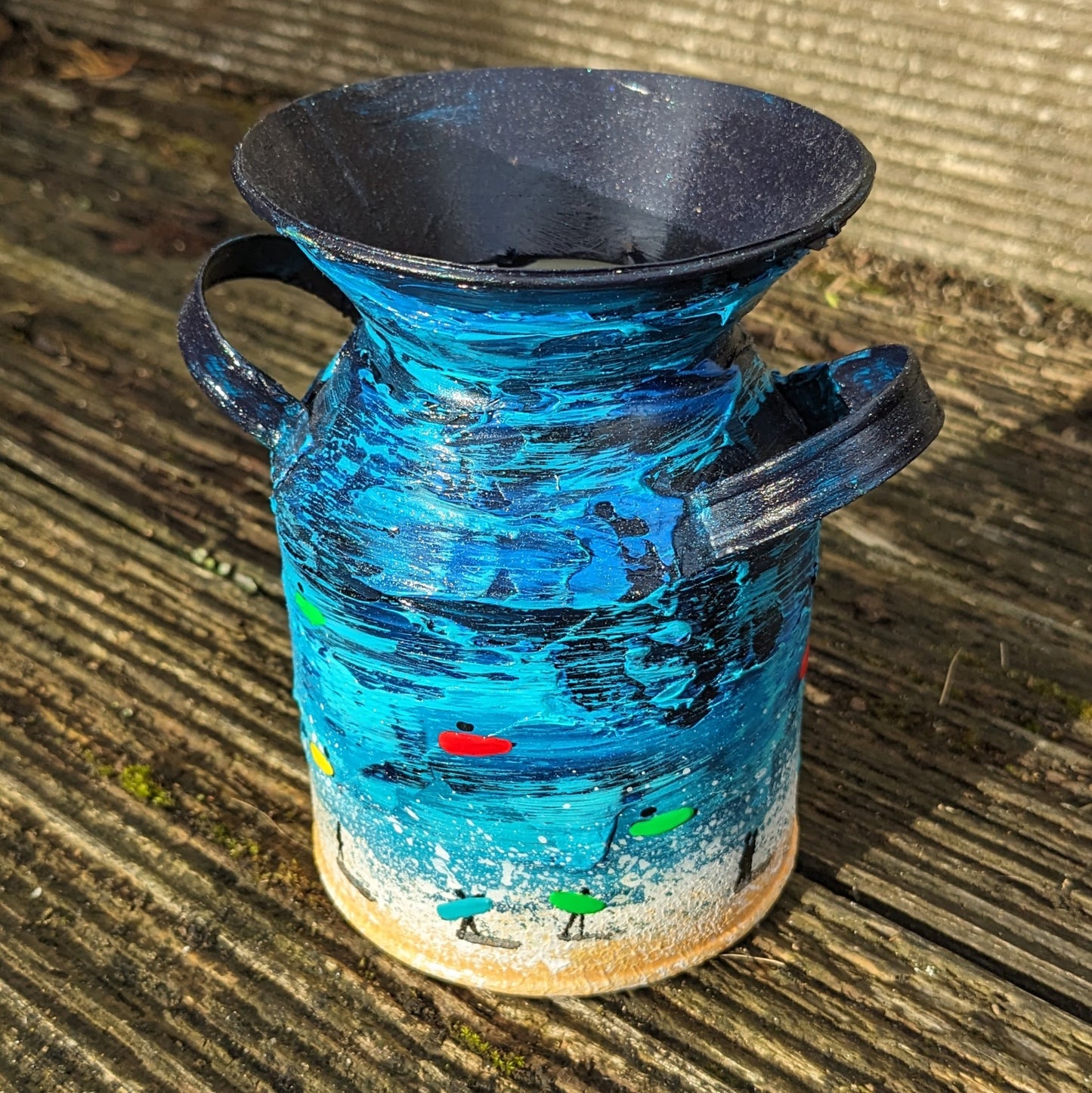 Hand Painted Medium Milk Churn