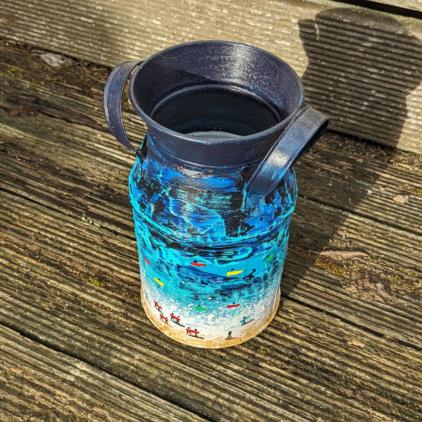 Hand Painted Large Milk Churn