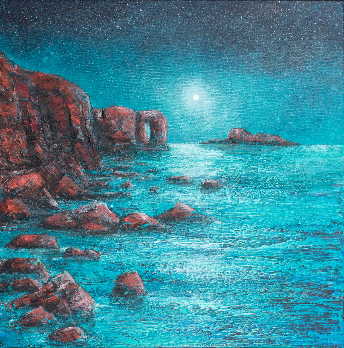 Perranporth Clear Night Sky Original Art