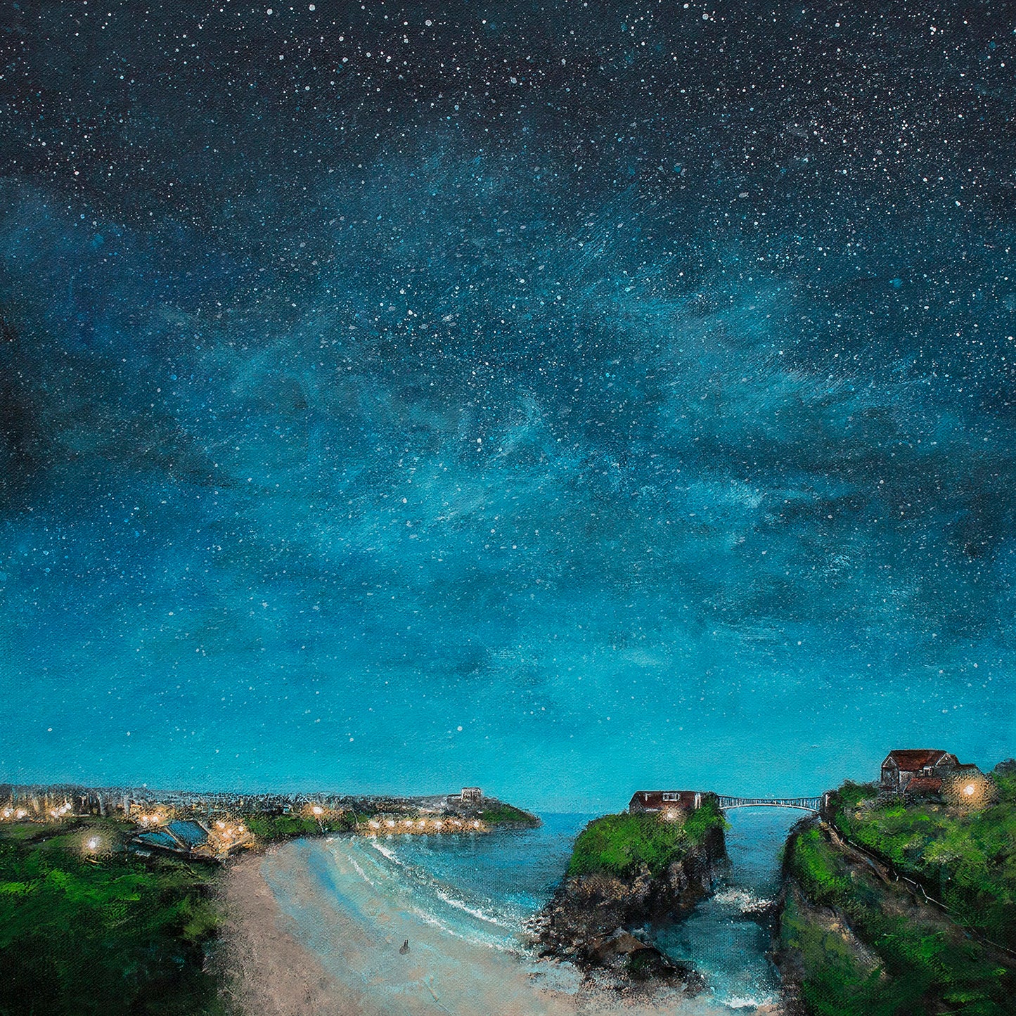 Stargazing from the Beach, Newquay Original Art