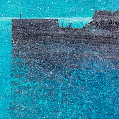 Twilight Porthleven Harbour Original Art