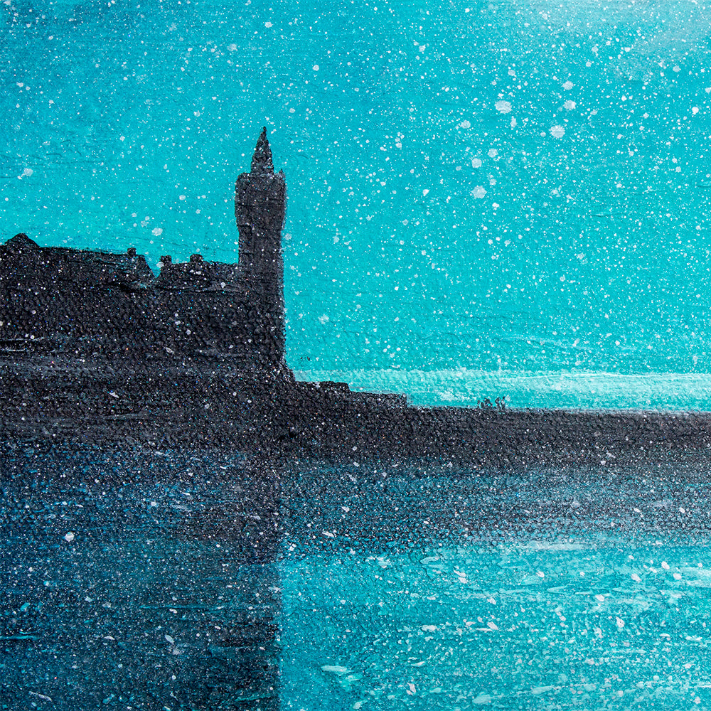 Twilight Porthleven Harbour Original Art