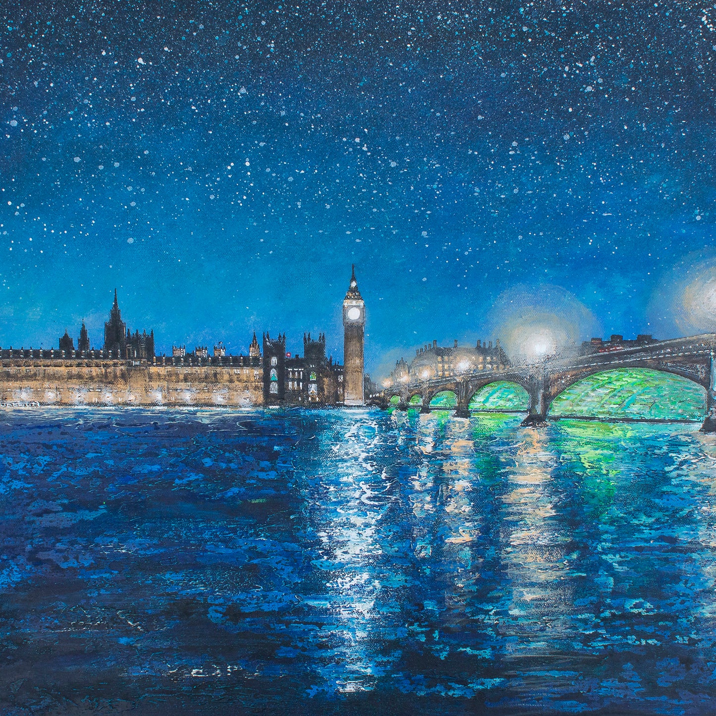 Nightfall over the Thames Original Art